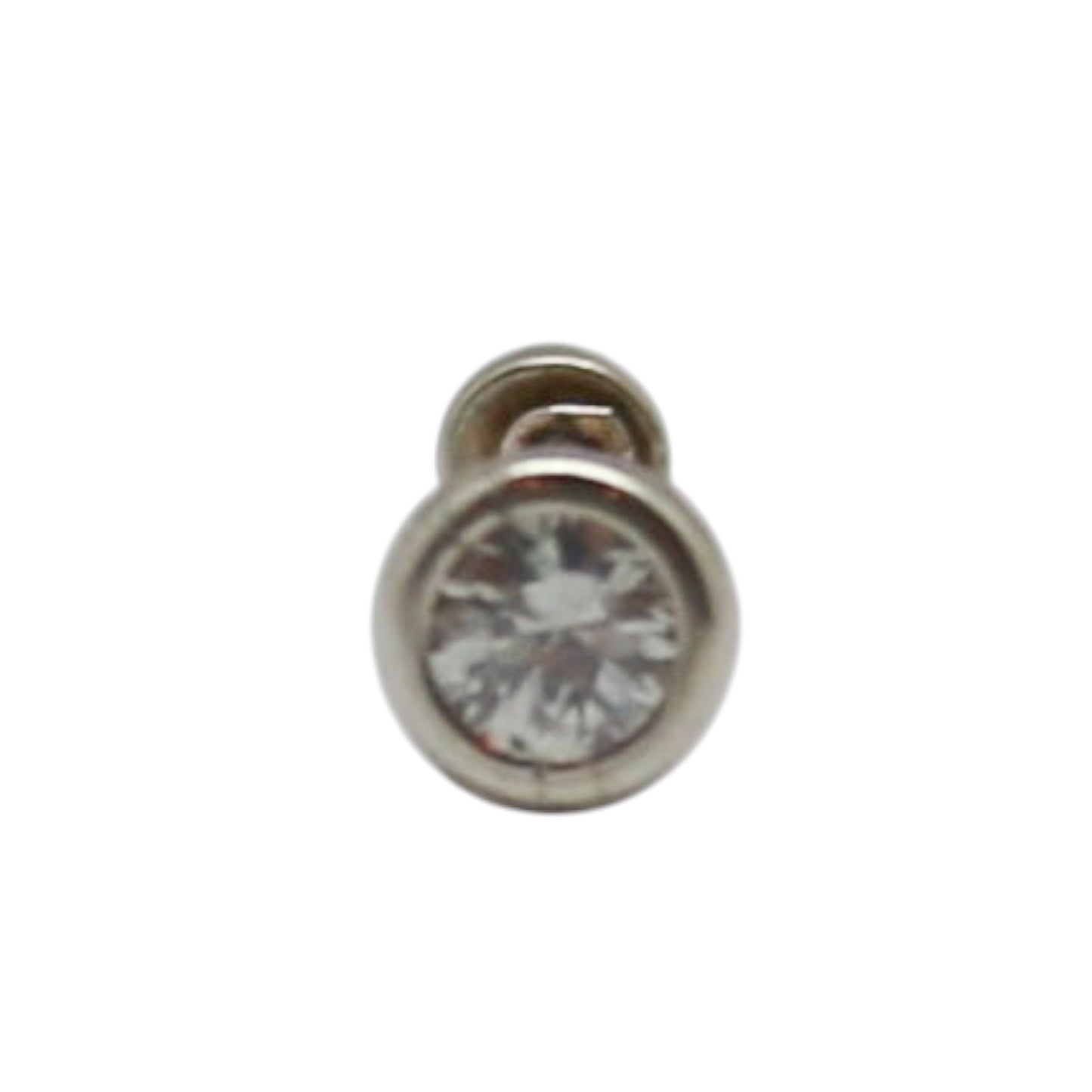 PIERCING REDONDO BISEL CIRCONIA ORO