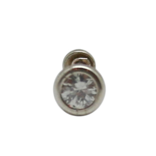 PIERCING REDONDO BISEL CIRCONIA ORO