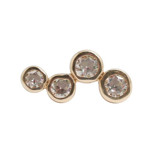 PIERCING CROWLER CIRCONIAS ORO