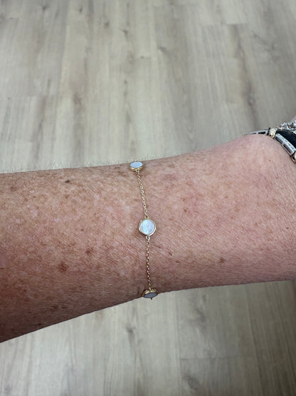 PULSERA BOLAS MADRE PERLA