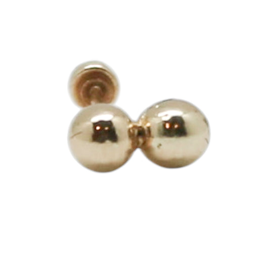 PIERCING DOS BOLAS ORO