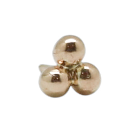 PIERCING TRES BOLAS ORO