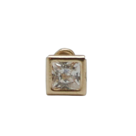 PIERCING CUADRADO CIRCONIA ORO
