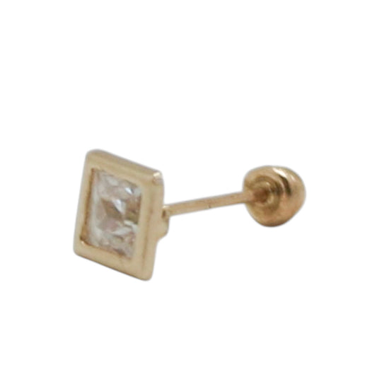 PIERCING CUADRADO CIRCONIA ORO