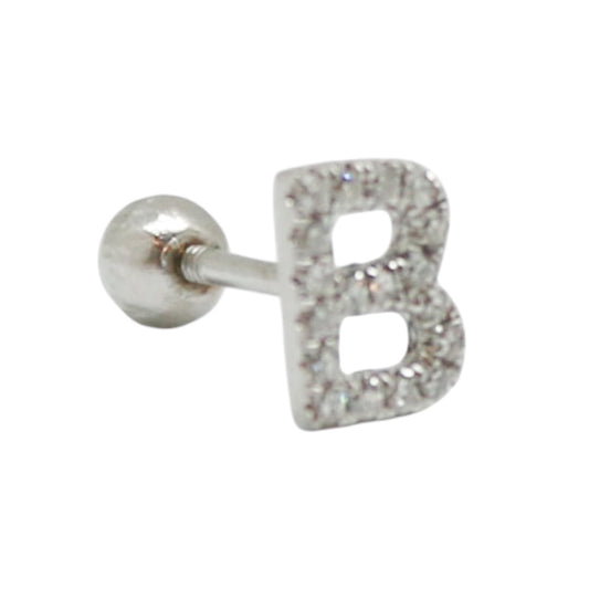 PIERCING INICIAL "B" DIAMANTES