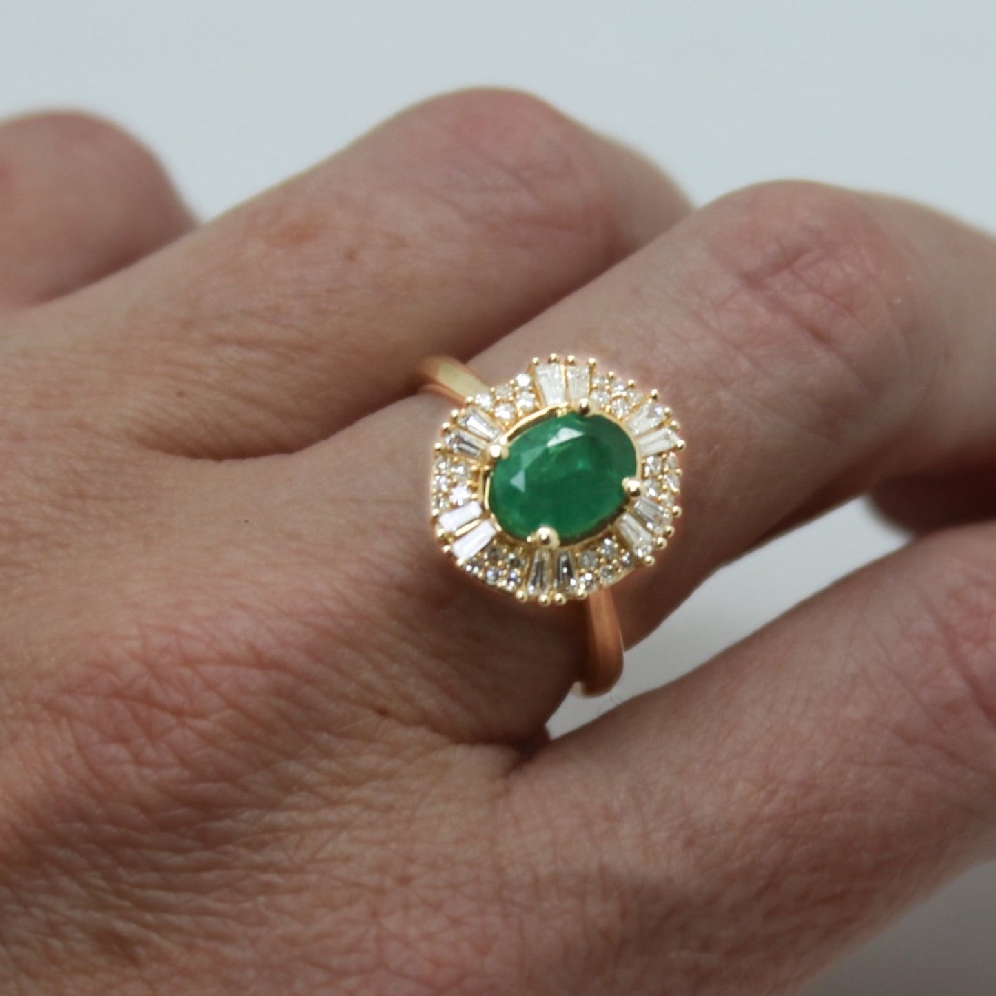 ANILLO ESMERALDA BAGUETTES