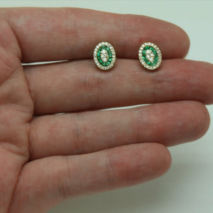 ARETES OVAL ESMERALDA
