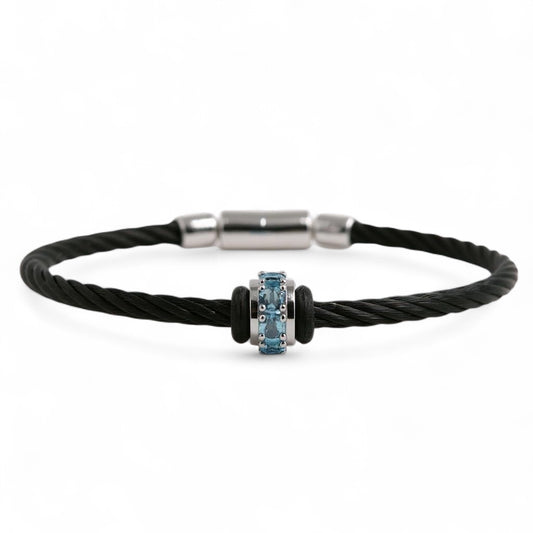 PULSERA ACERO REDONDEL TOPACIO