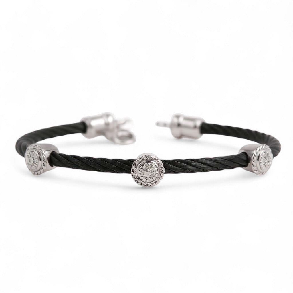 PULSERA ACERO PLATA CIRCULO