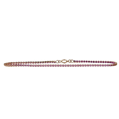 PULSERA TENNIS ZAFIRO ROSA 1.00 CT
