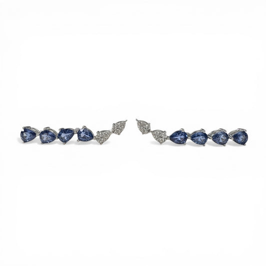 ARETES LARGOS ZAFIRO