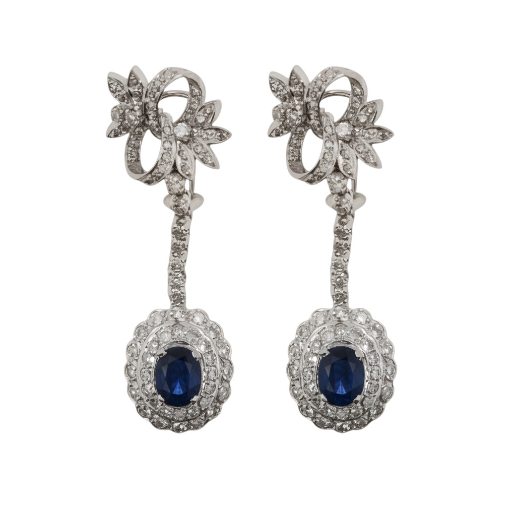 ARETES LARGOS ZAFIRO VINTAGE