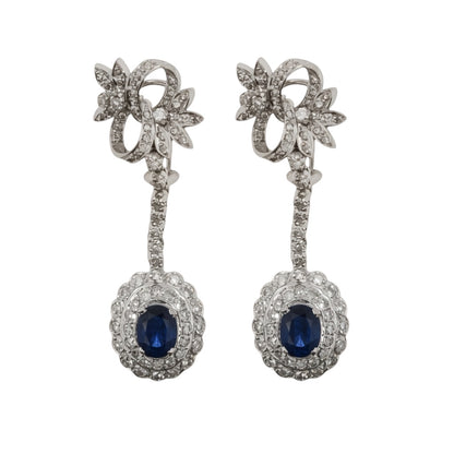 ARETES LARGOS ZAFIRO VINTAGE