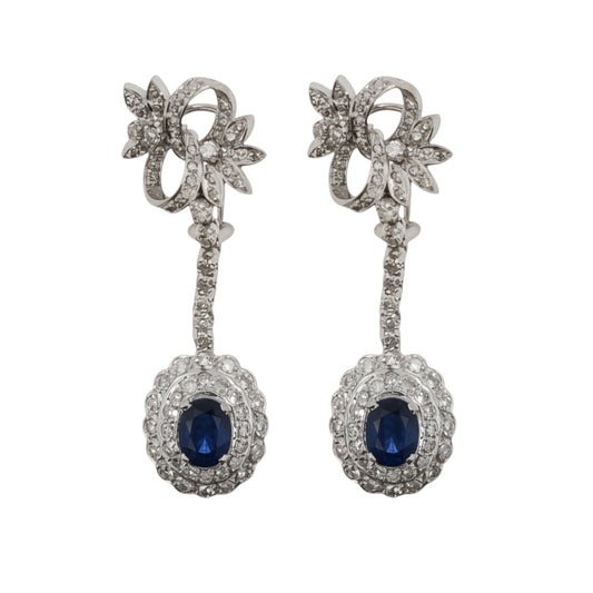 ARETES LARGOS ZAFIRO VINTAGE