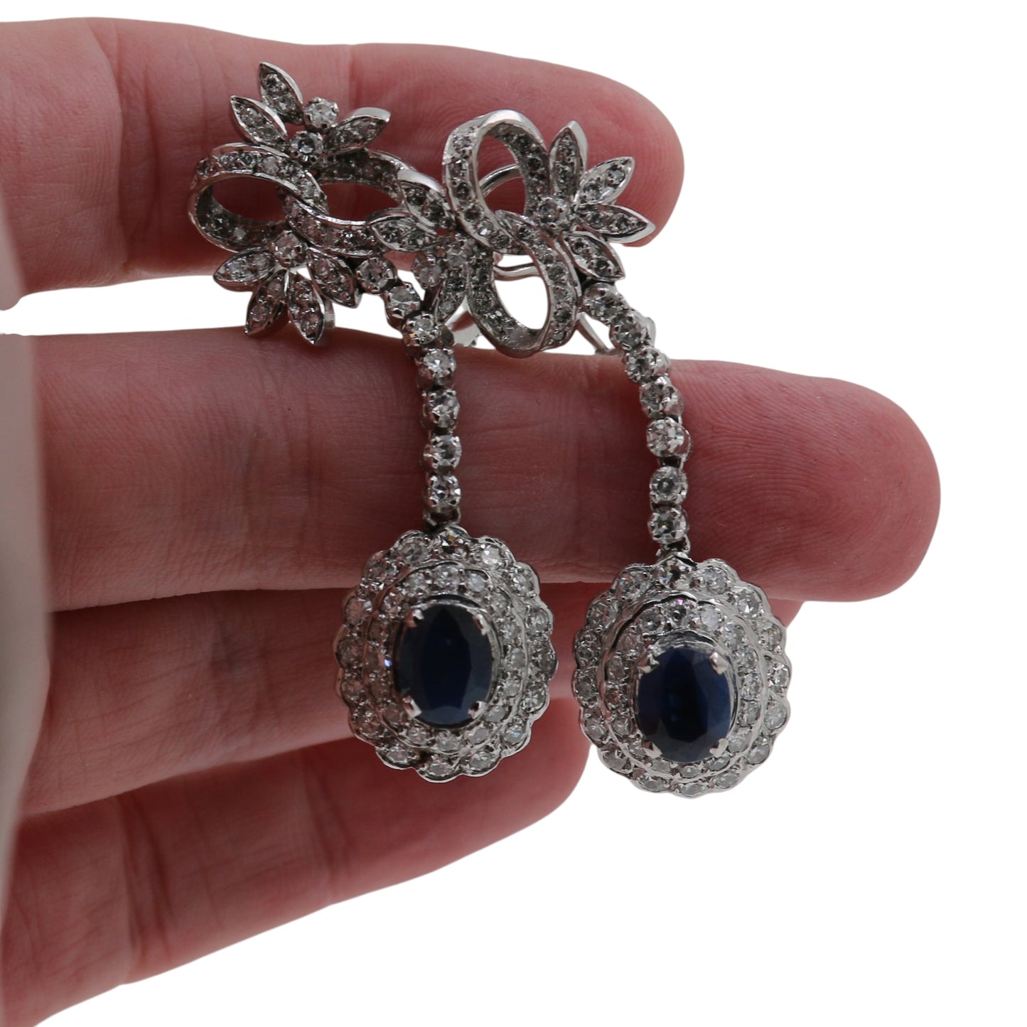 ARETES LARGOS ZAFIRO VINTAGE