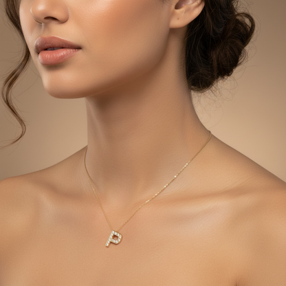 COLLAR INICIAL PERSONALIZADO CON DIAMANTES