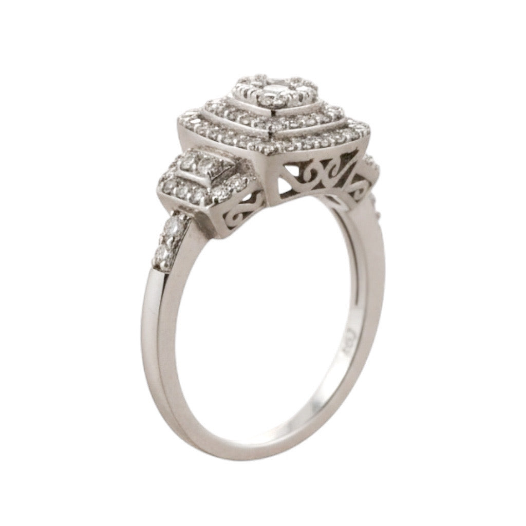 ANILLO CUADRADO DIAMANTES