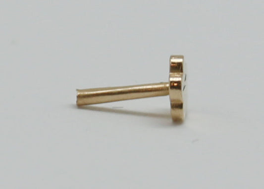PIERCING CUERNO CIRCONIAS ORO