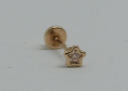 PIERCING ESTRELLA CIRCONIA  ORO