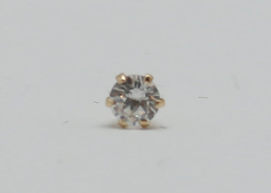 PIERCING REDONDO CIRCONIA ORO