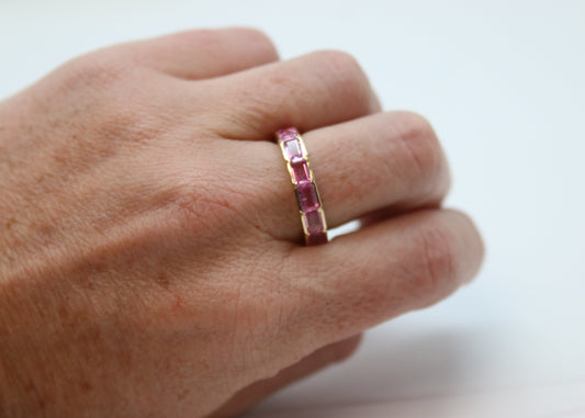 ANILLO ZAFIRO ROSA ETERNITY