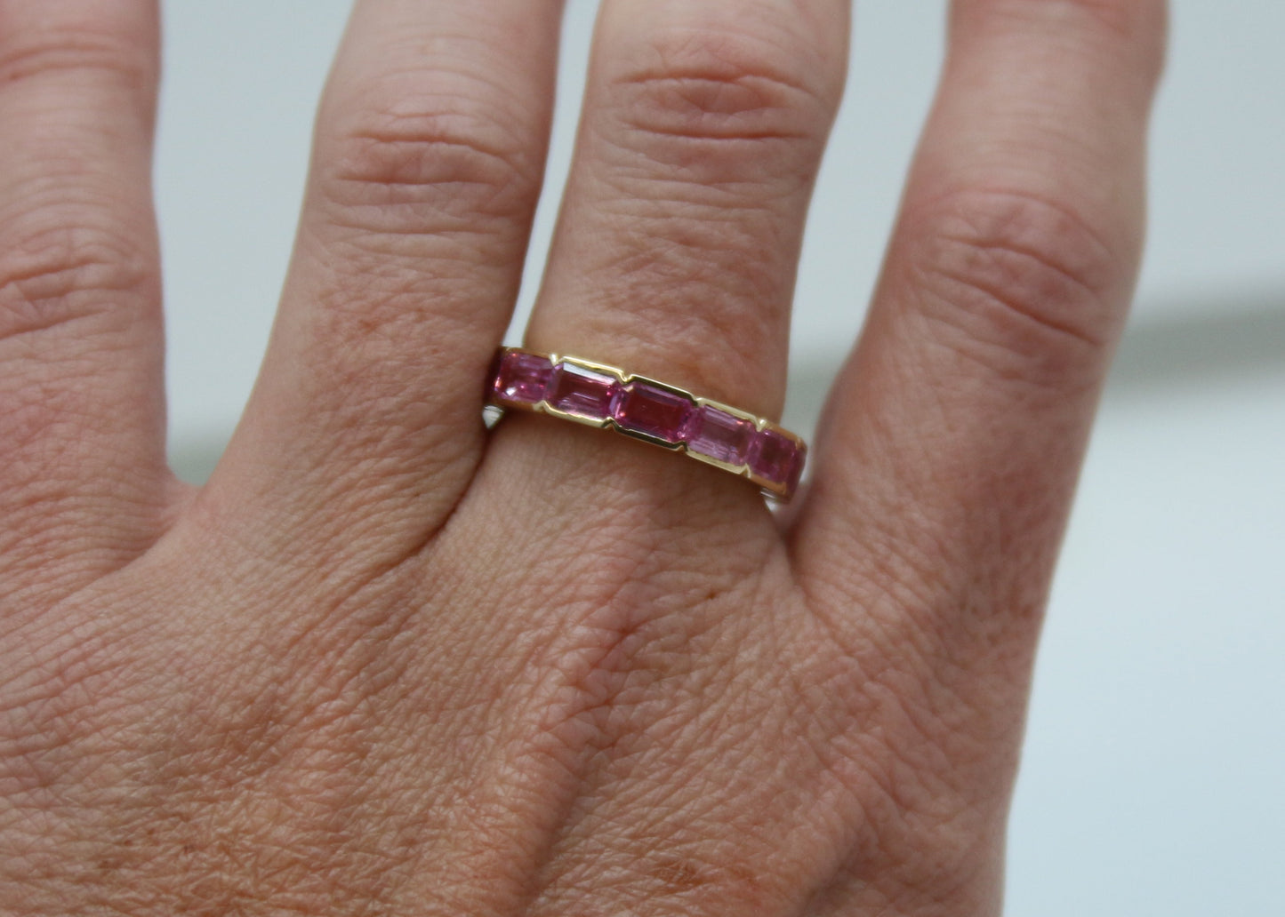 ANILLO ZAFIRO ROSA ETERNITY