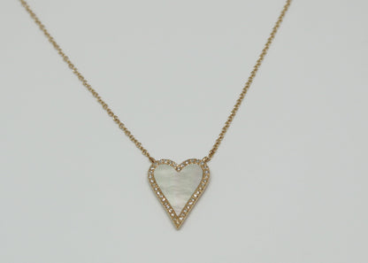 COLLAR CORAZON MADRE PERLA