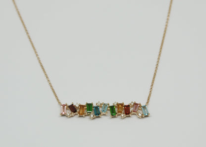 COLLAR BARRA BAGUETTES CHUECAS COLOR