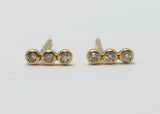 ARETES TRES DIAMANTES BISEL