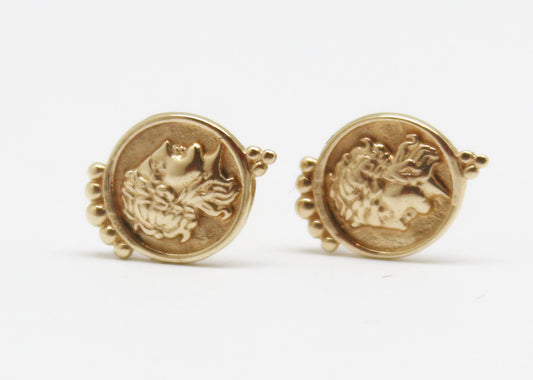 ARETES MONEDA ORO