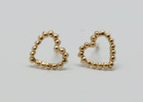 ARETES CORAZON ORO