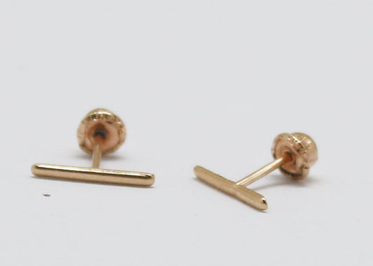ARETES NIÑAS BARRA ORO
