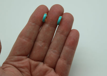 ARRACADAS ESMALTE TURQUESA