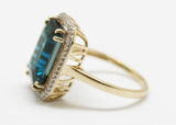 ANILLO LONDON BLUE RECTANGULAR