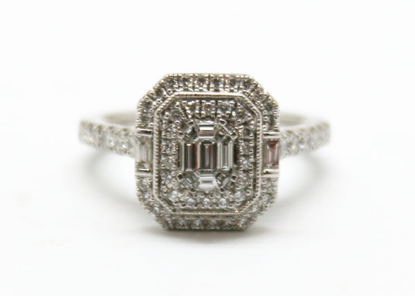 ANILLO OCTAGONAL DIAMANTE