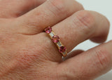 ANILLO TURMALINA ROSA Y DIAMANTES