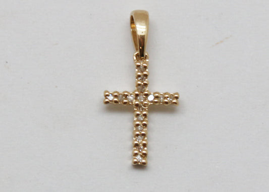 CRUZ ORO AMARILLO DIAMANTES