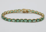 PULSERA ESMERALDA OVAL