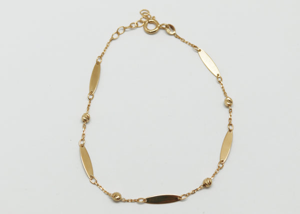 PULSERA PLACAS ORO