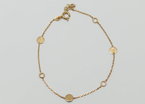 PULSERA CIRCULOS ORO