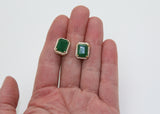 ARETES ESMERALDA CON DIAMANTES (Copia)