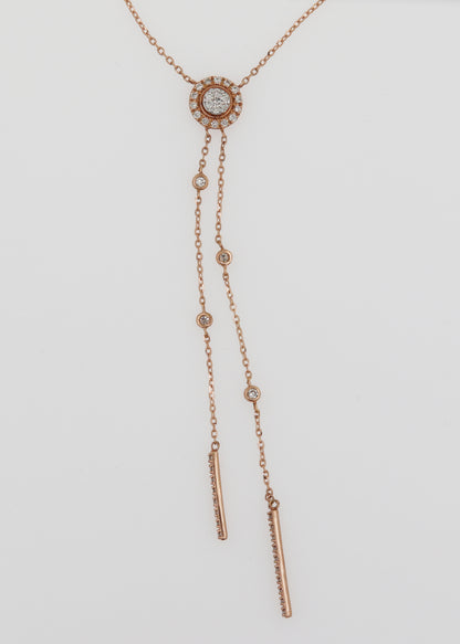 COLLAR CIRCULO DIAMANTES