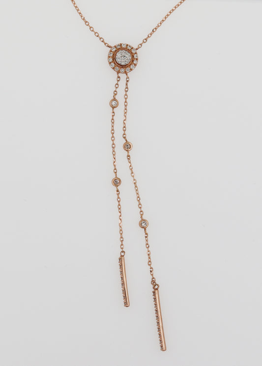COLLAR CIRCULO DIAMANTES