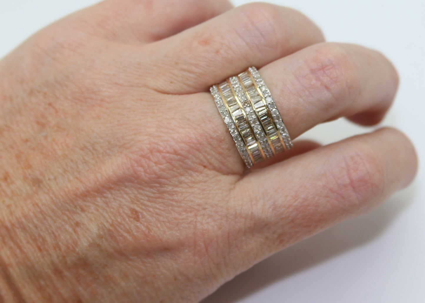 ANILLO TRIPLE FILA DIAMANTES