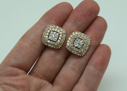 ARETES CUADRADOS DIAMANTES