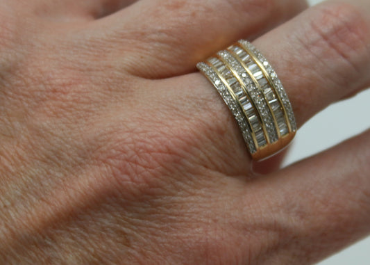 ANILLO DOBLE FILA DIAMANTES