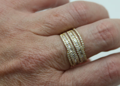 ANILLO DOBLE FILA DIAMANTES