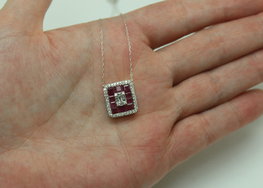 COLLAR RECTANGULO RUBI