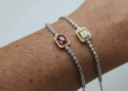 PULSERA TENNIS DIAMANTES AMARILLOS