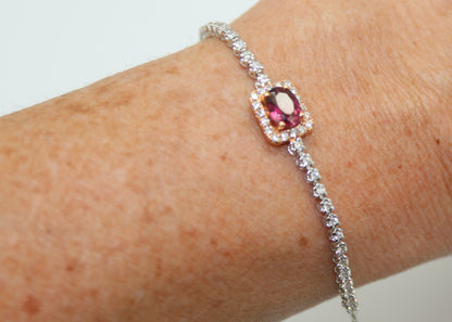 PULSERA TENNIS TURMALINA